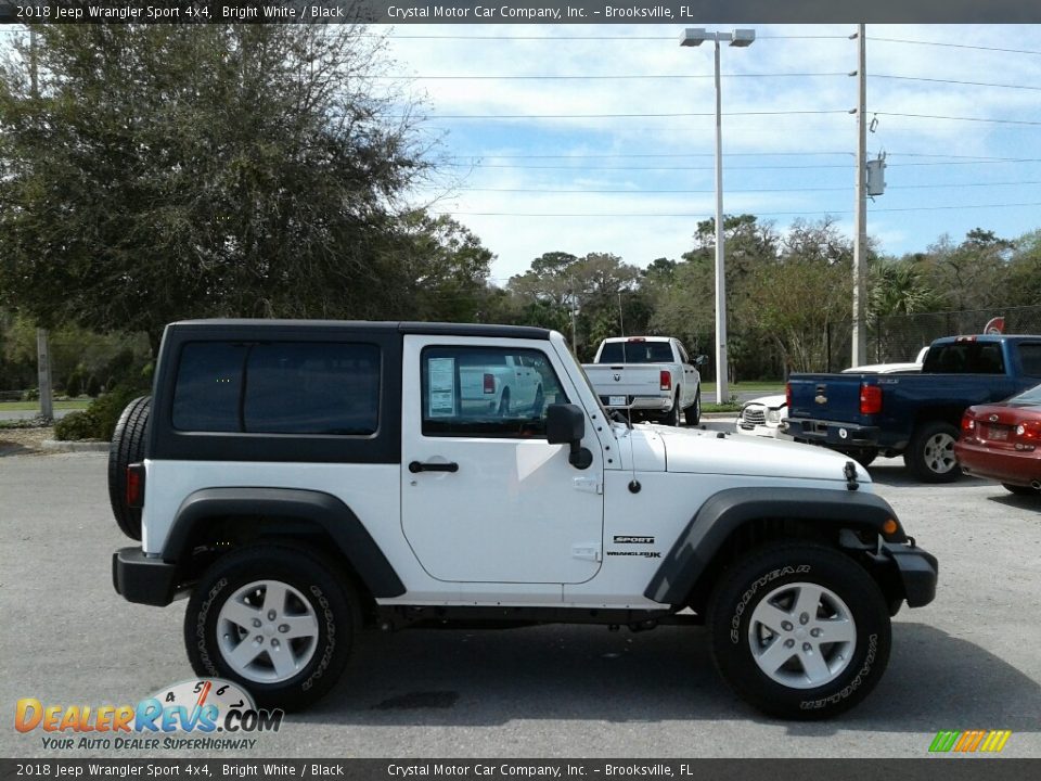 2018 Jeep Wrangler Sport 4x4 Bright White / Black Photo #6