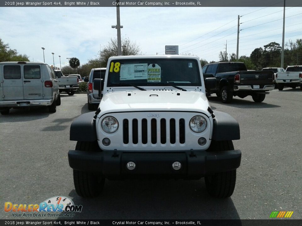 2018 Jeep Wrangler Sport 4x4 Bright White / Black Photo #8