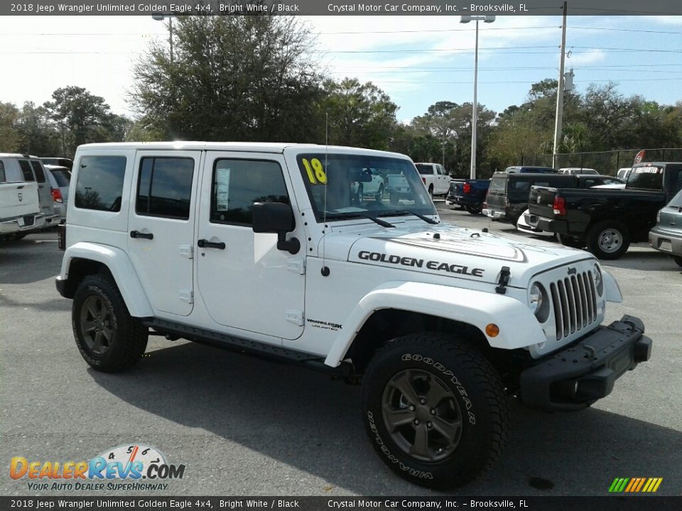 2018 Jeep Wrangler Unlimited Golden Eagle 4x4 Bright White / Black Photo #7