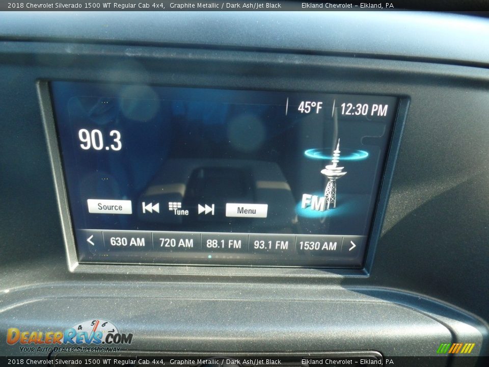 2018 Chevrolet Silverado 1500 WT Regular Cab 4x4 Graphite Metallic / Dark Ash/Jet Black Photo #26