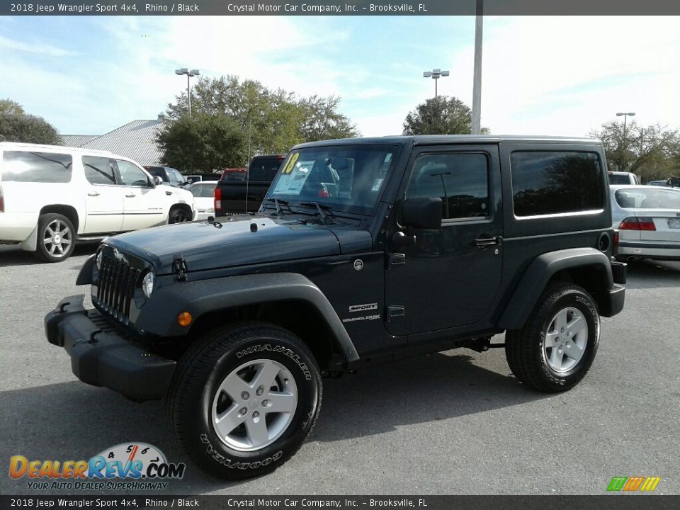 2018 Jeep Wrangler Sport 4x4 Rhino / Black Photo #1