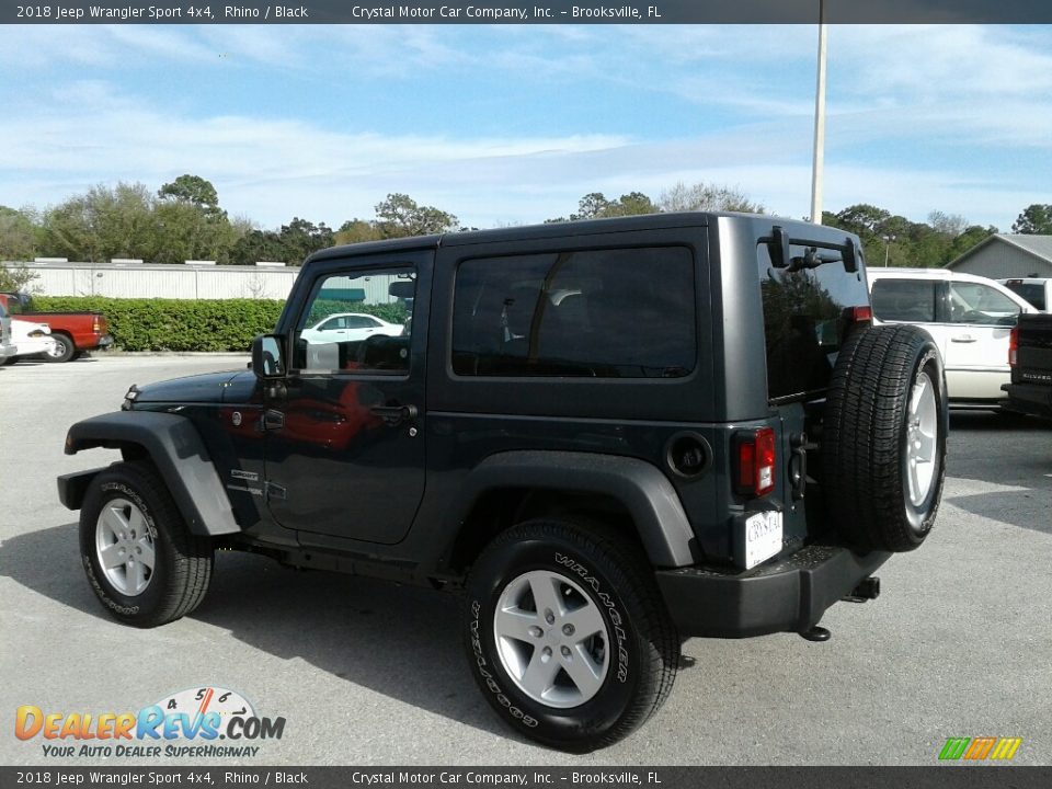 2018 Jeep Wrangler Sport 4x4 Rhino / Black Photo #3