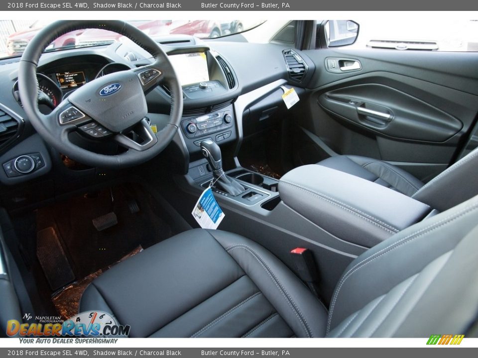2018 Ford Escape SEL 4WD Shadow Black / Charcoal Black Photo #12