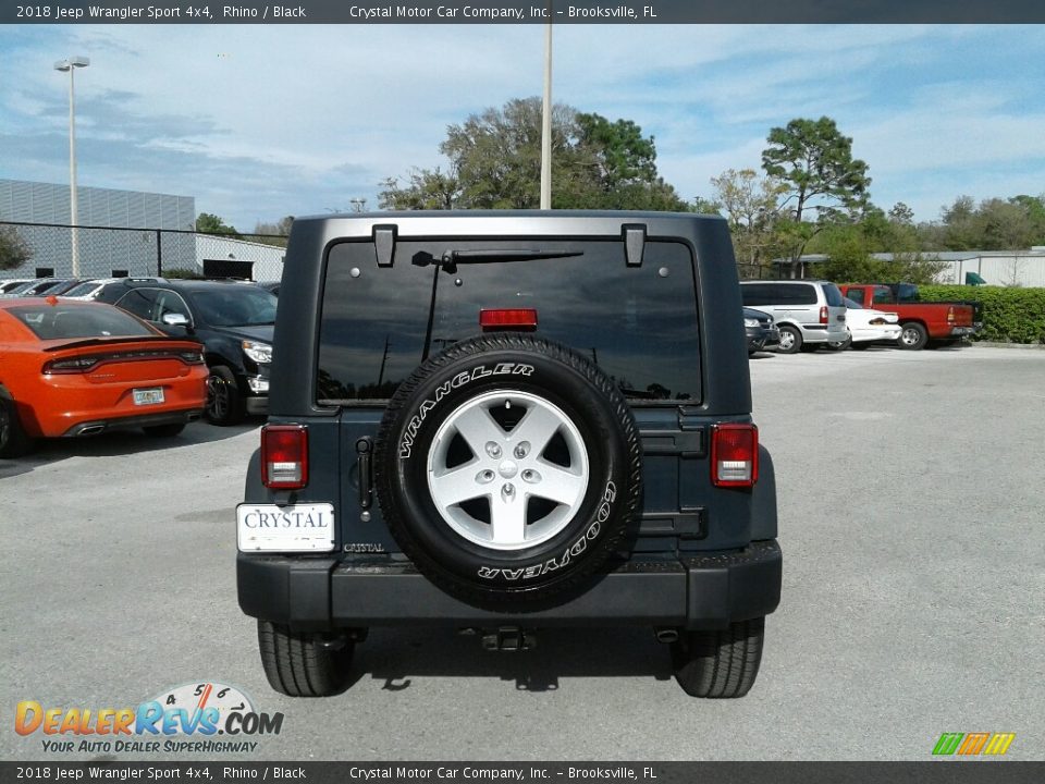 2018 Jeep Wrangler Sport 4x4 Rhino / Black Photo #4