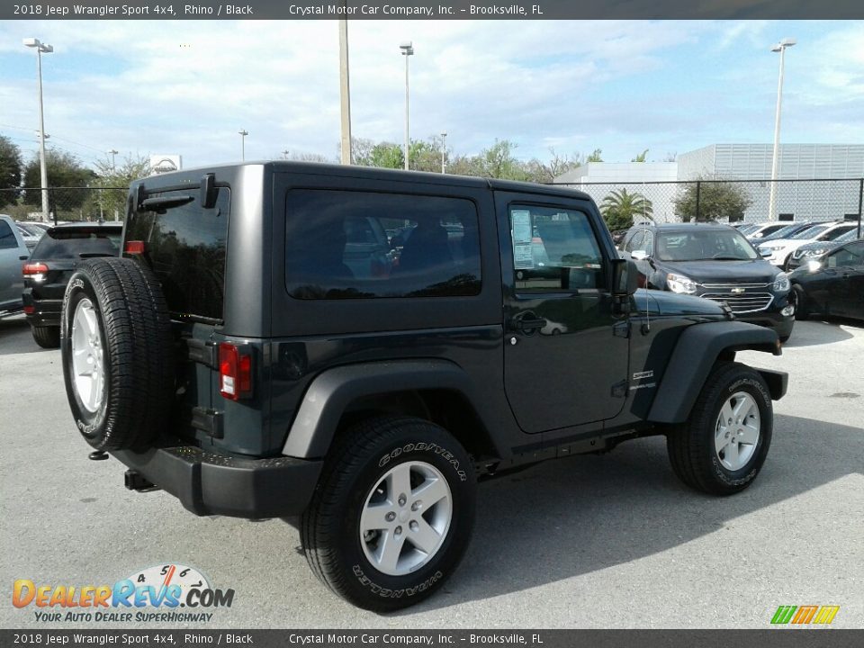 2018 Jeep Wrangler Sport 4x4 Rhino / Black Photo #5