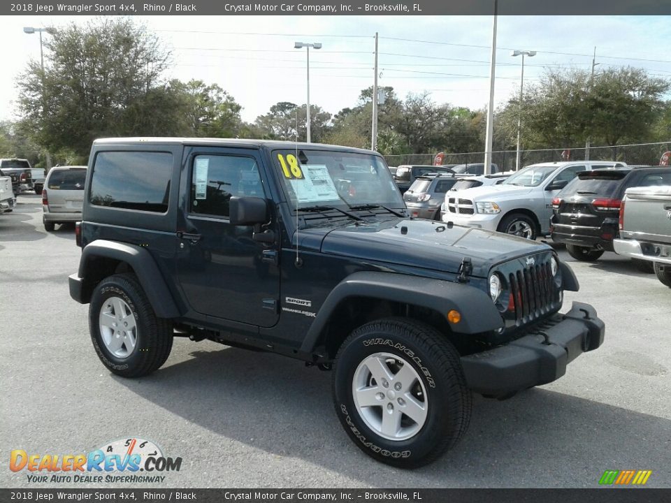 2018 Jeep Wrangler Sport 4x4 Rhino / Black Photo #7