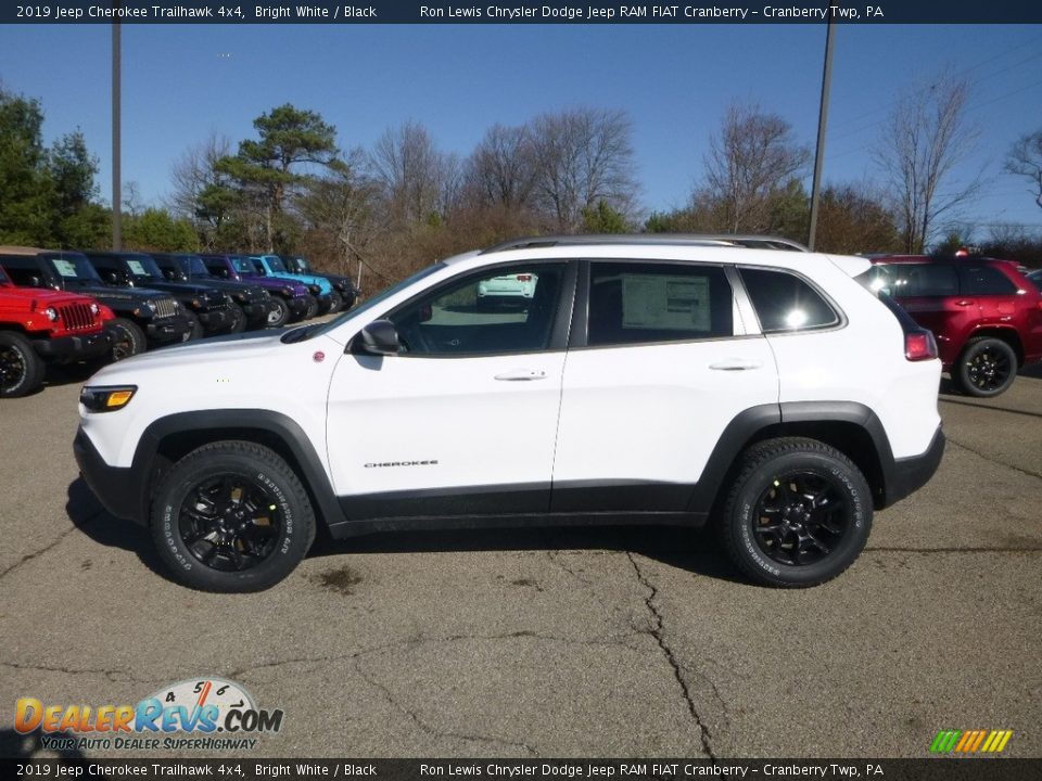 2019 Jeep Cherokee Trailhawk 4x4 Bright White / Black Photo #2
