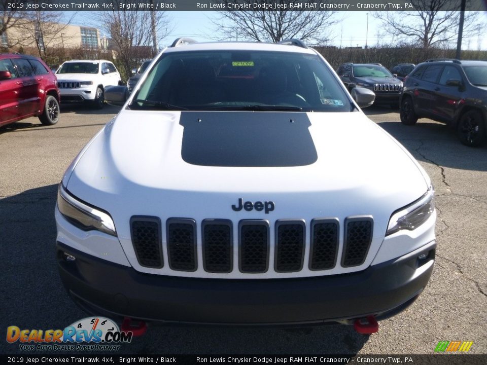 2019 Jeep Cherokee Trailhawk 4x4 Bright White / Black Photo #7
