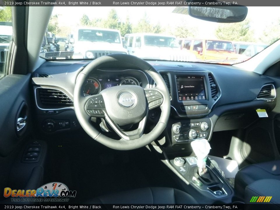 2019 Jeep Cherokee Trailhawk 4x4 Bright White / Black Photo #12