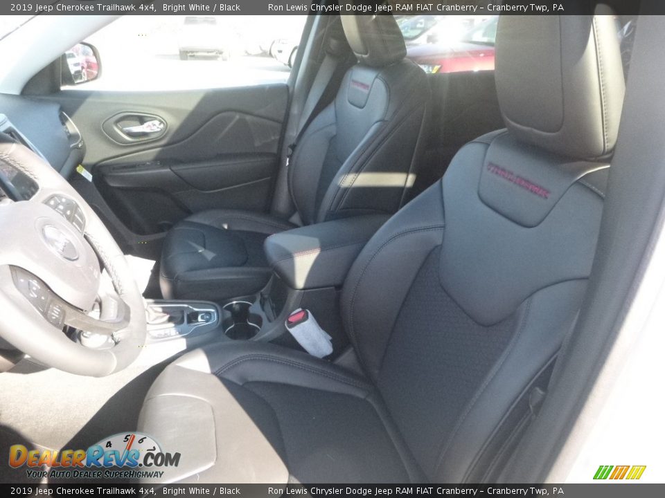 2019 Jeep Cherokee Trailhawk 4x4 Bright White / Black Photo #15