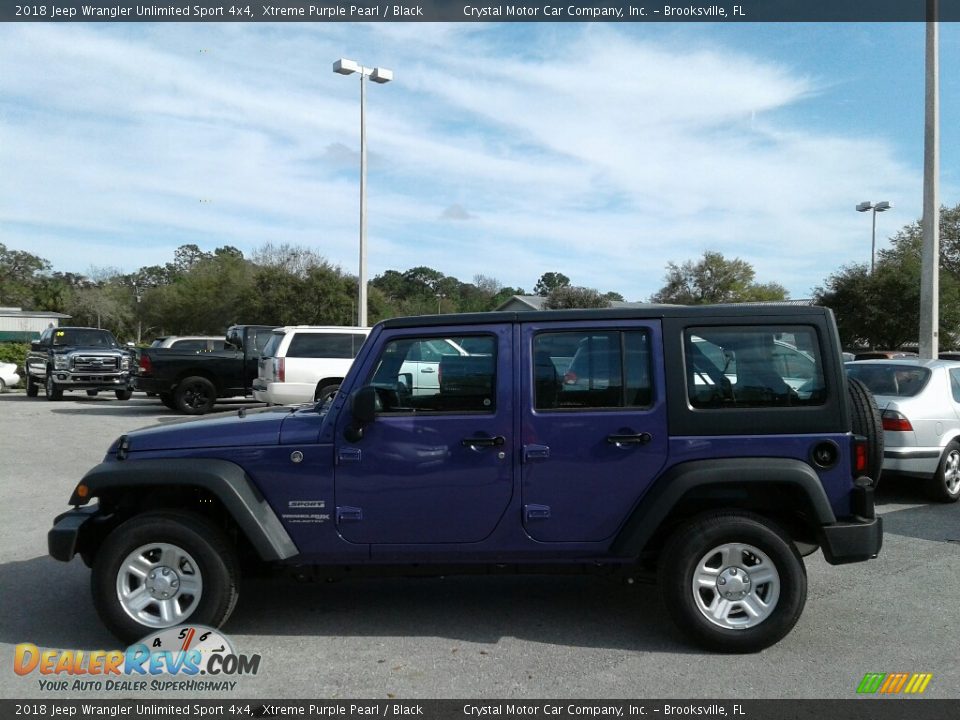 2018 Jeep Wrangler Unlimited Sport 4x4 Xtreme Purple Pearl / Black Photo #2