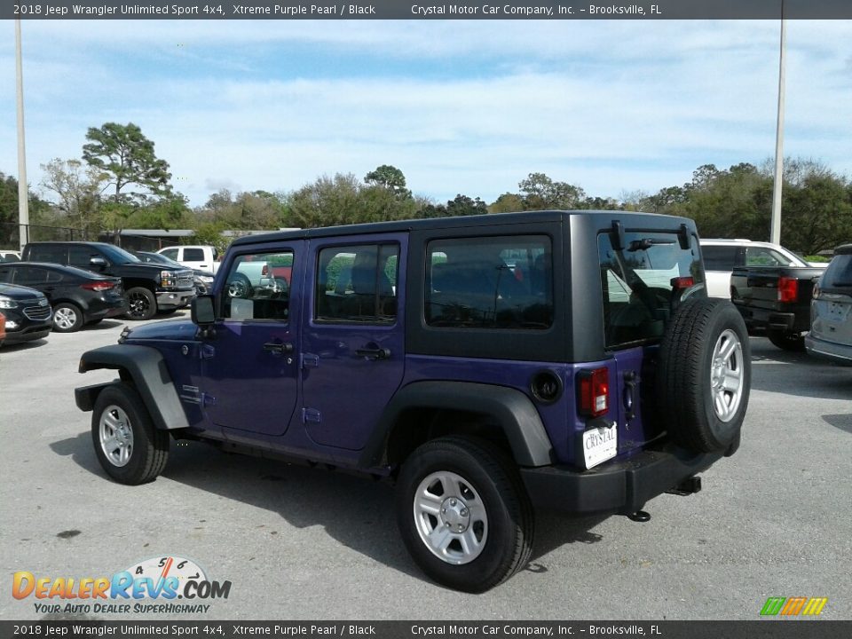 2018 Jeep Wrangler Unlimited Sport 4x4 Xtreme Purple Pearl / Black Photo #3