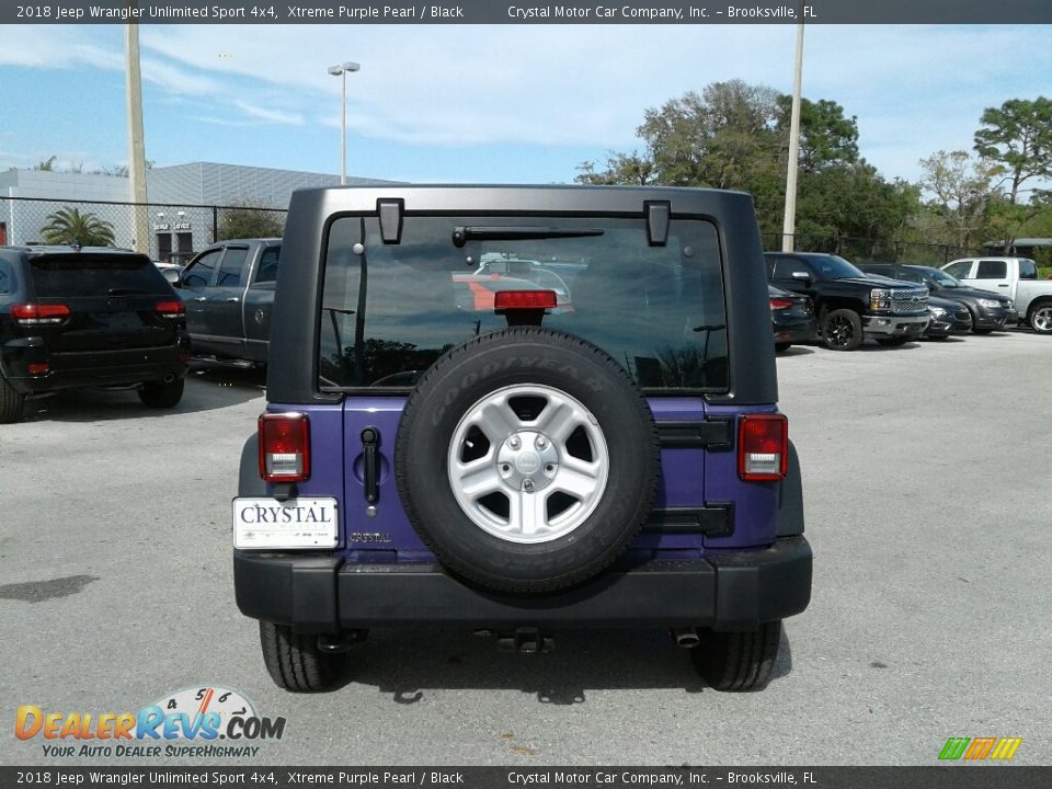 2018 Jeep Wrangler Unlimited Sport 4x4 Xtreme Purple Pearl / Black Photo #4
