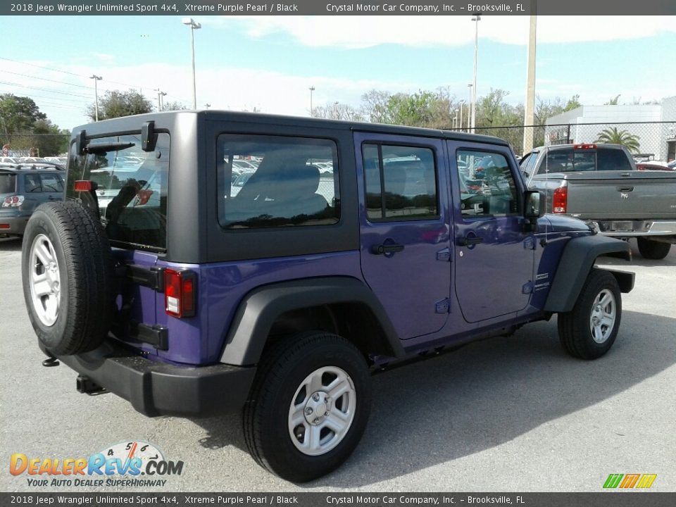 2018 Jeep Wrangler Unlimited Sport 4x4 Xtreme Purple Pearl / Black Photo #5
