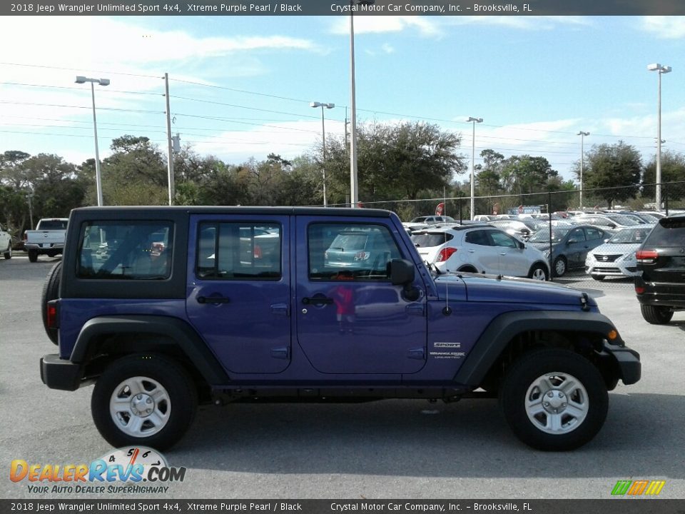 2018 Jeep Wrangler Unlimited Sport 4x4 Xtreme Purple Pearl / Black Photo #6