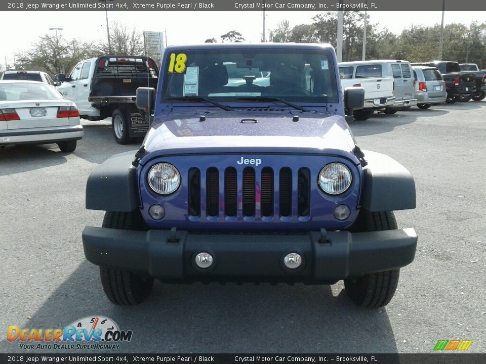 2018 Jeep Wrangler Unlimited Sport 4x4 Xtreme Purple Pearl / Black Photo #8