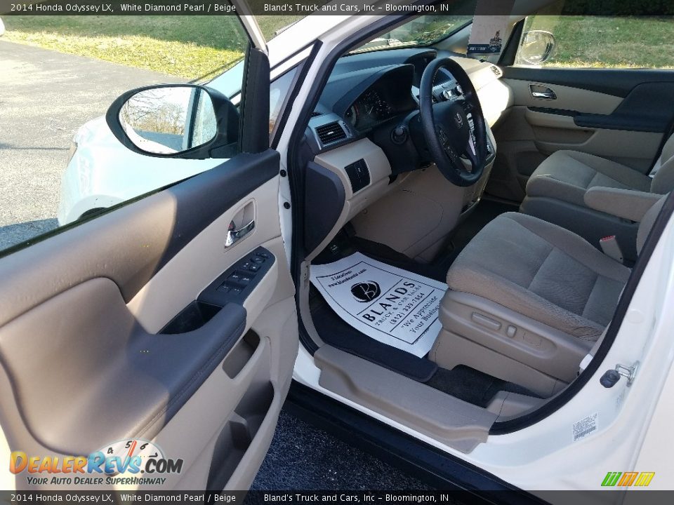 2014 Honda Odyssey LX White Diamond Pearl / Beige Photo #9