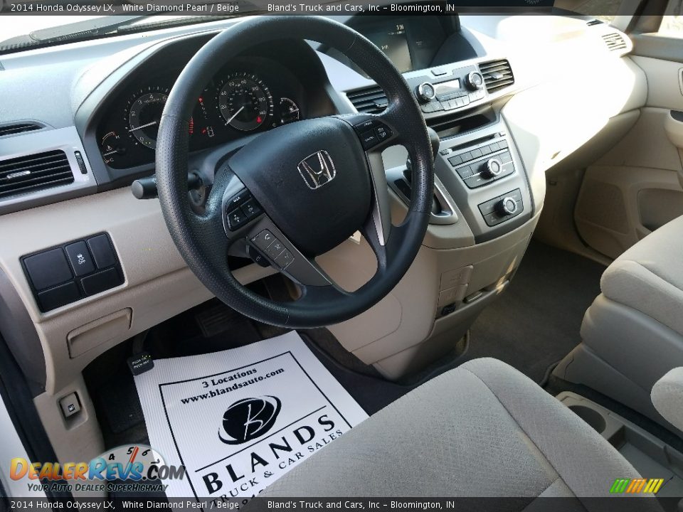 2014 Honda Odyssey LX White Diamond Pearl / Beige Photo #15