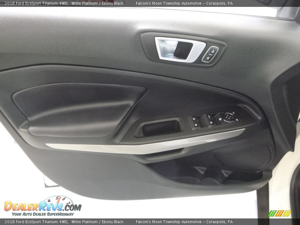 2018 Ford EcoSport Titanium 4WD White Platinum / Ebony Black Photo #10