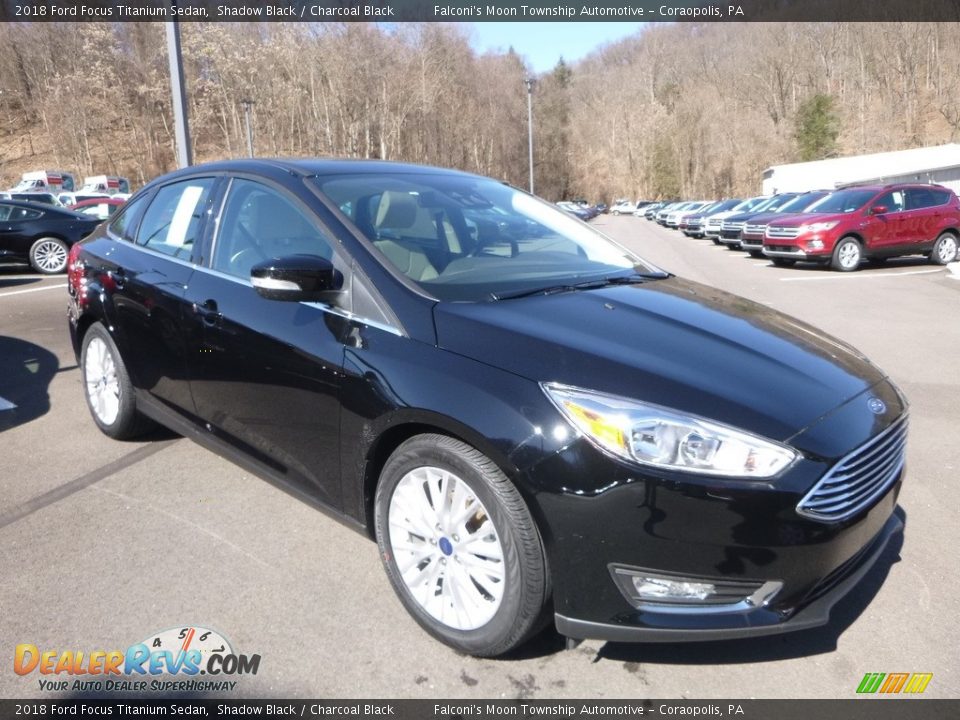 2018 Ford Focus Titanium Sedan Shadow Black / Charcoal Black Photo #3