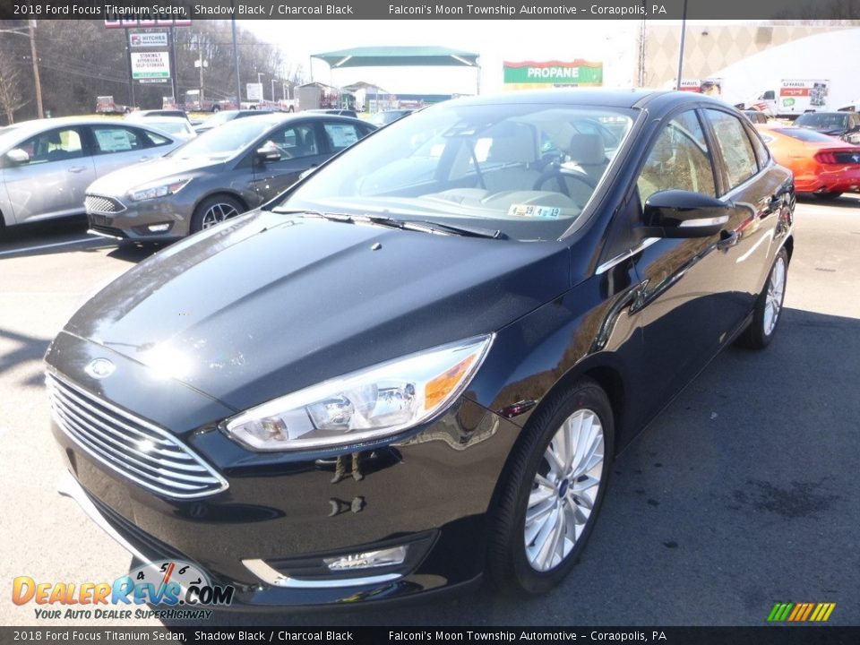 2018 Ford Focus Titanium Sedan Shadow Black / Charcoal Black Photo #5