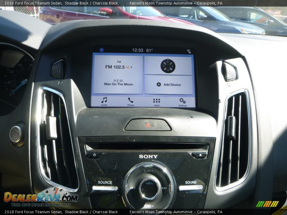 2018 Ford Focus Titanium Sedan Shadow Black / Charcoal Black Photo #13
