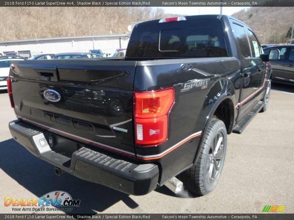 2018 Ford F150 Lariat SuperCrew 4x4 Shadow Black / Special Edition Black/Red Photo #2