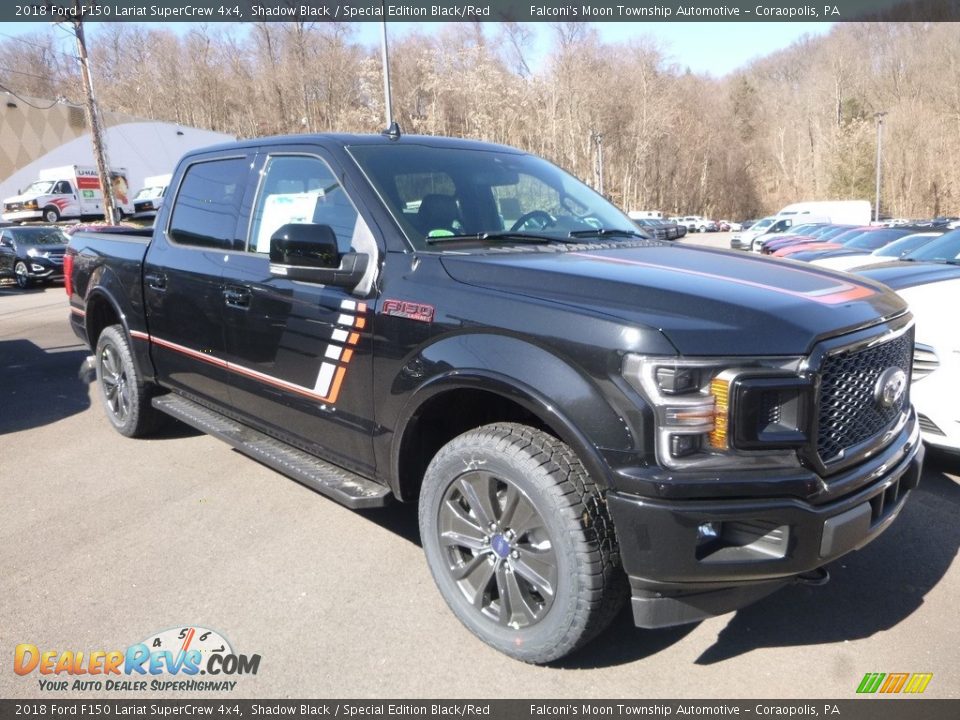 2018 Ford F150 Lariat SuperCrew 4x4 Shadow Black / Special Edition Black/Red Photo #3