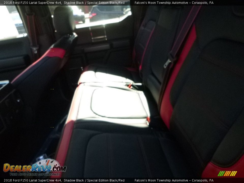 2018 Ford F150 Lariat SuperCrew 4x4 Shadow Black / Special Edition Black/Red Photo #7