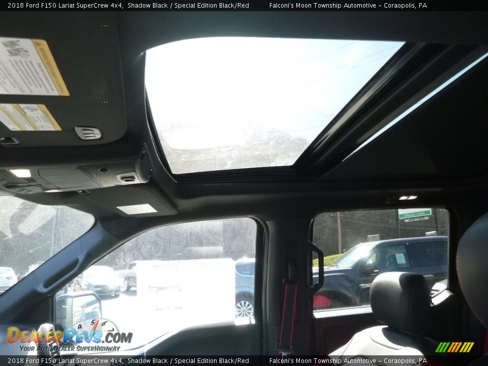 2018 Ford F150 Lariat SuperCrew 4x4 Shadow Black / Special Edition Black/Red Photo #11