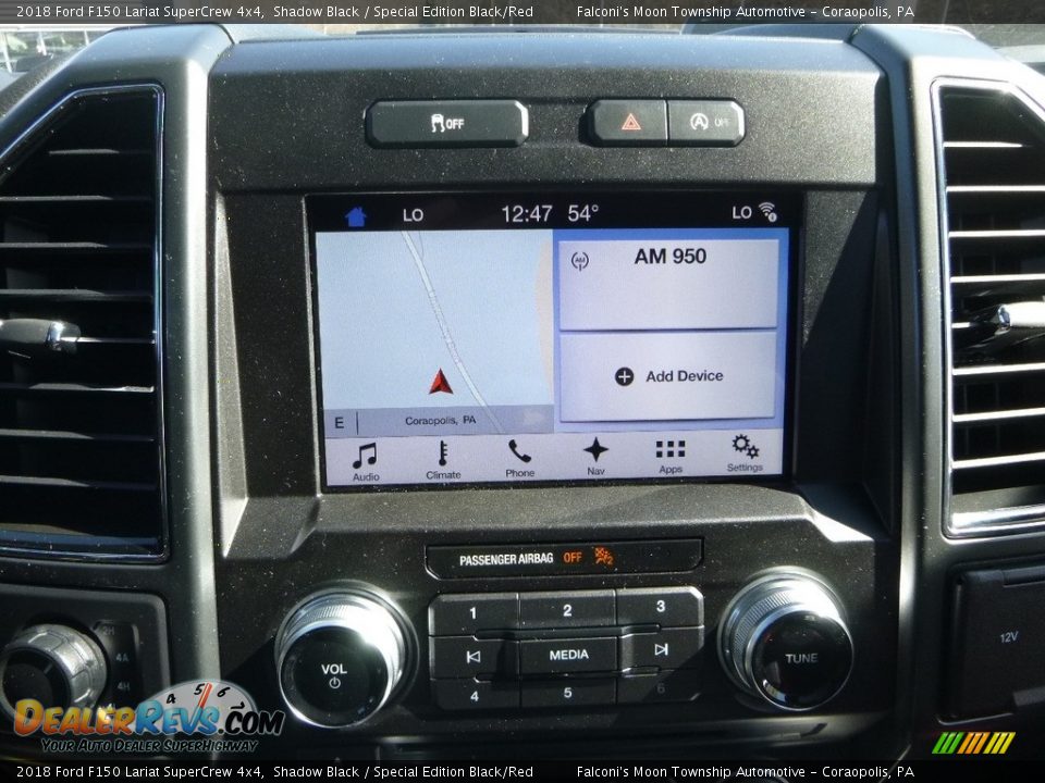 2018 Ford F150 Lariat SuperCrew 4x4 Shadow Black / Special Edition Black/Red Photo #13