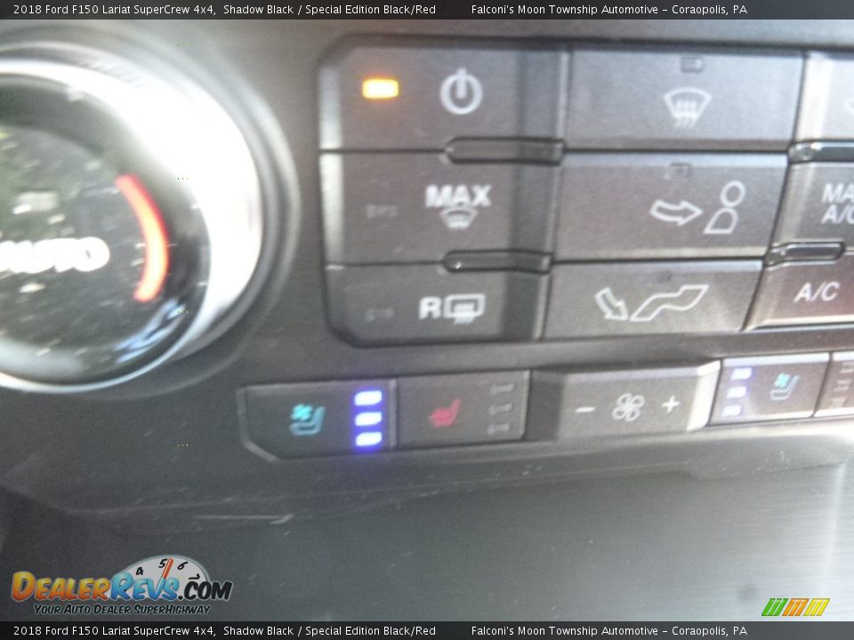 2018 Ford F150 Lariat SuperCrew 4x4 Shadow Black / Special Edition Black/Red Photo #15