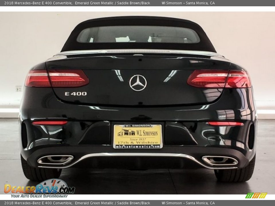 2018 Mercedes-Benz E 400 Convertible Emerald Green Metallic / Saddle Brown/Black Photo #4