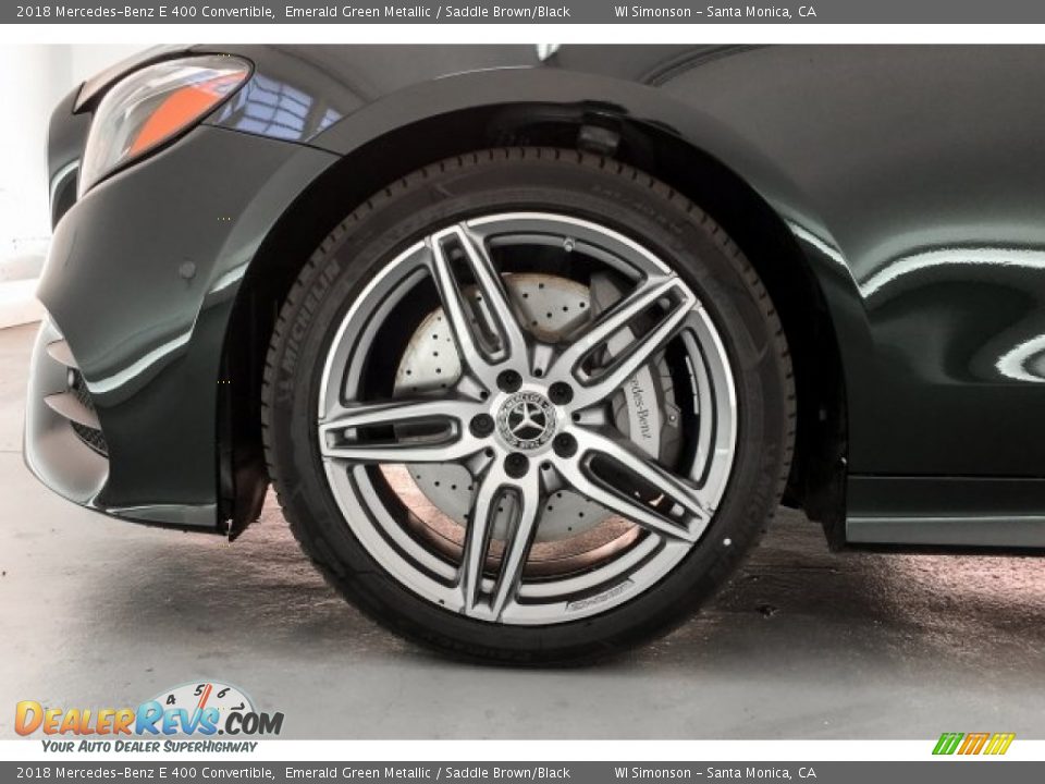 2018 Mercedes-Benz E 400 Convertible Emerald Green Metallic / Saddle Brown/Black Photo #9