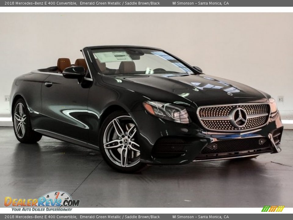 2018 Mercedes-Benz E 400 Convertible Emerald Green Metallic / Saddle Brown/Black Photo #12