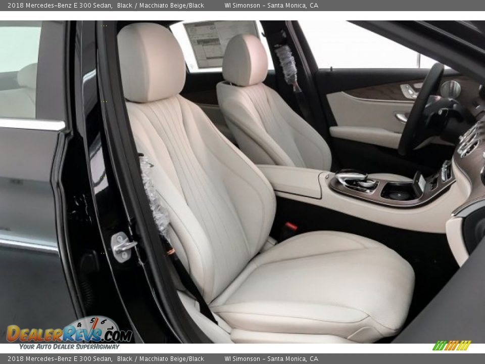 2018 Mercedes-Benz E 300 Sedan Black / Macchiato Beige/Black Photo #2