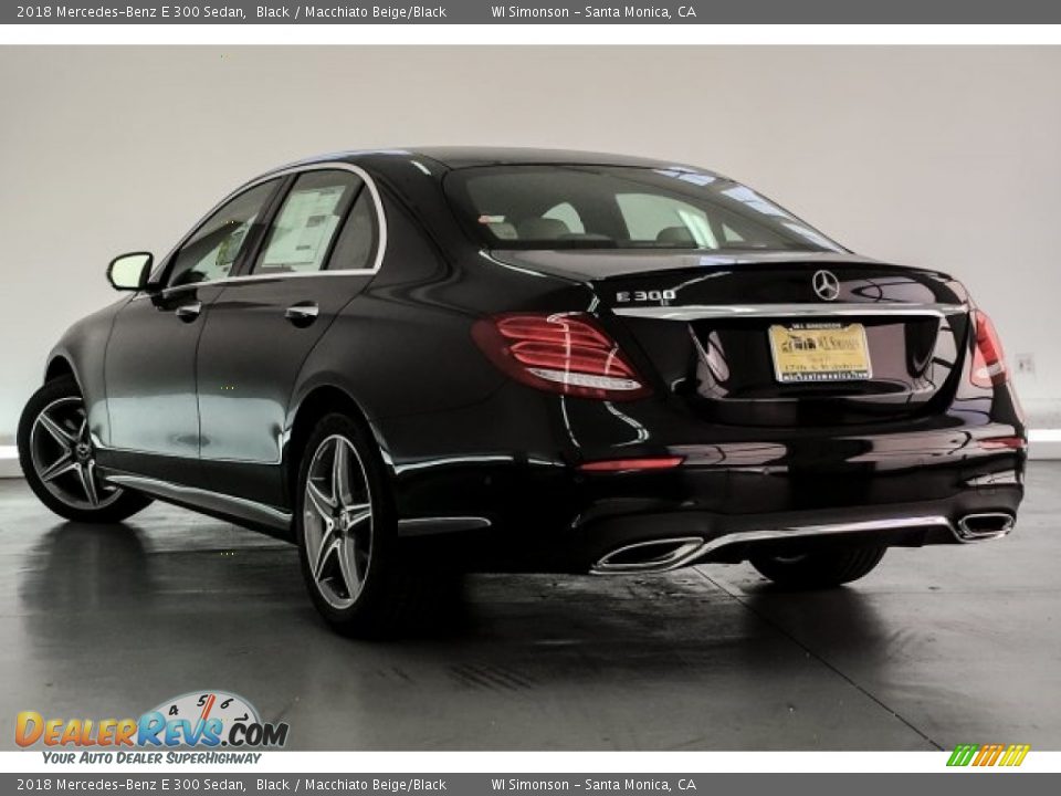 2018 Mercedes-Benz E 300 Sedan Black / Macchiato Beige/Black Photo #3