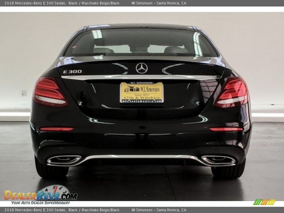 2018 Mercedes-Benz E 300 Sedan Black / Macchiato Beige/Black Photo #4