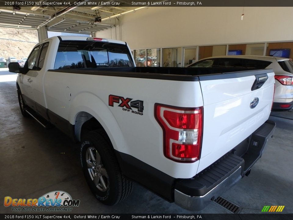 2018 Ford F150 XLT SuperCrew 4x4 Oxford White / Earth Gray Photo #3