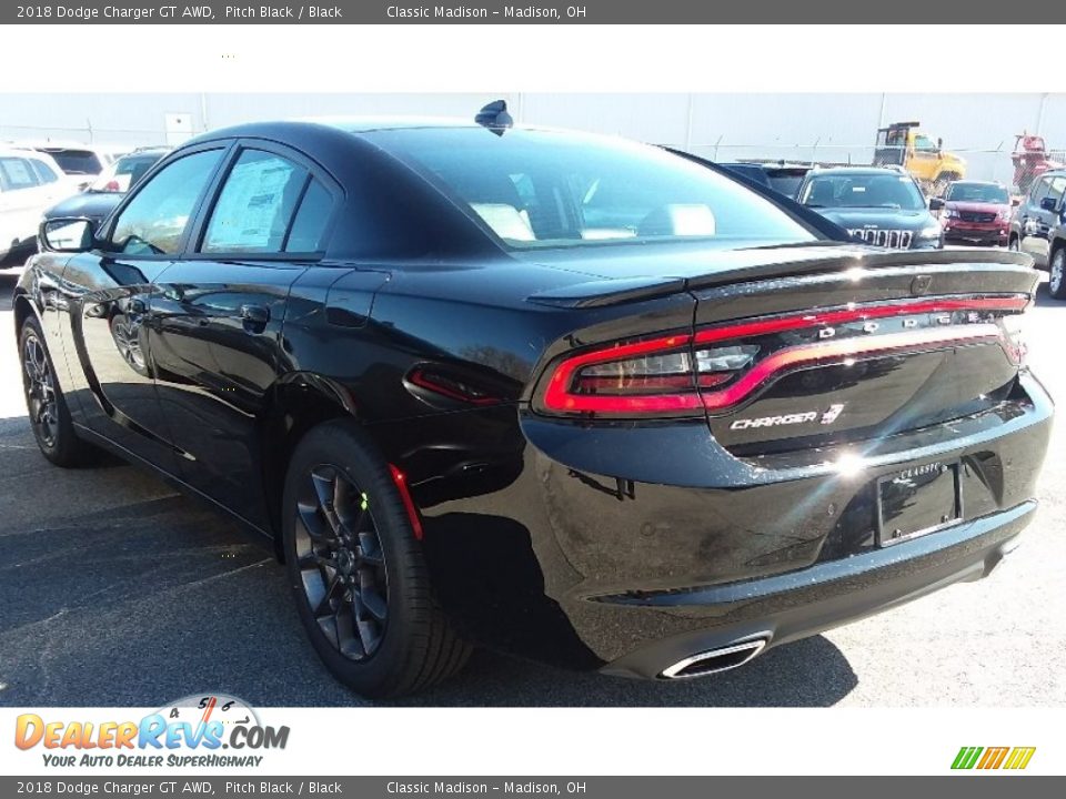2018 Dodge Charger GT AWD Pitch Black / Black Photo #2