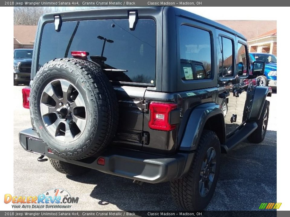 2018 Jeep Wrangler Unlimited Sahara 4x4 Granite Crystal Metallic / Black Photo #4