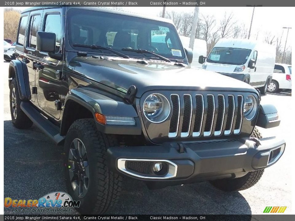 2018 Jeep Wrangler Unlimited Sahara 4x4 Granite Crystal Metallic / Black Photo #5