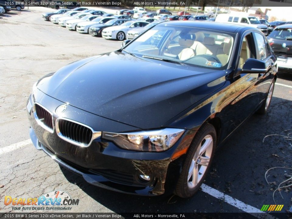 2015 BMW 3 Series 320i xDrive Sedan Jet Black / Venetian Beige Photo #6