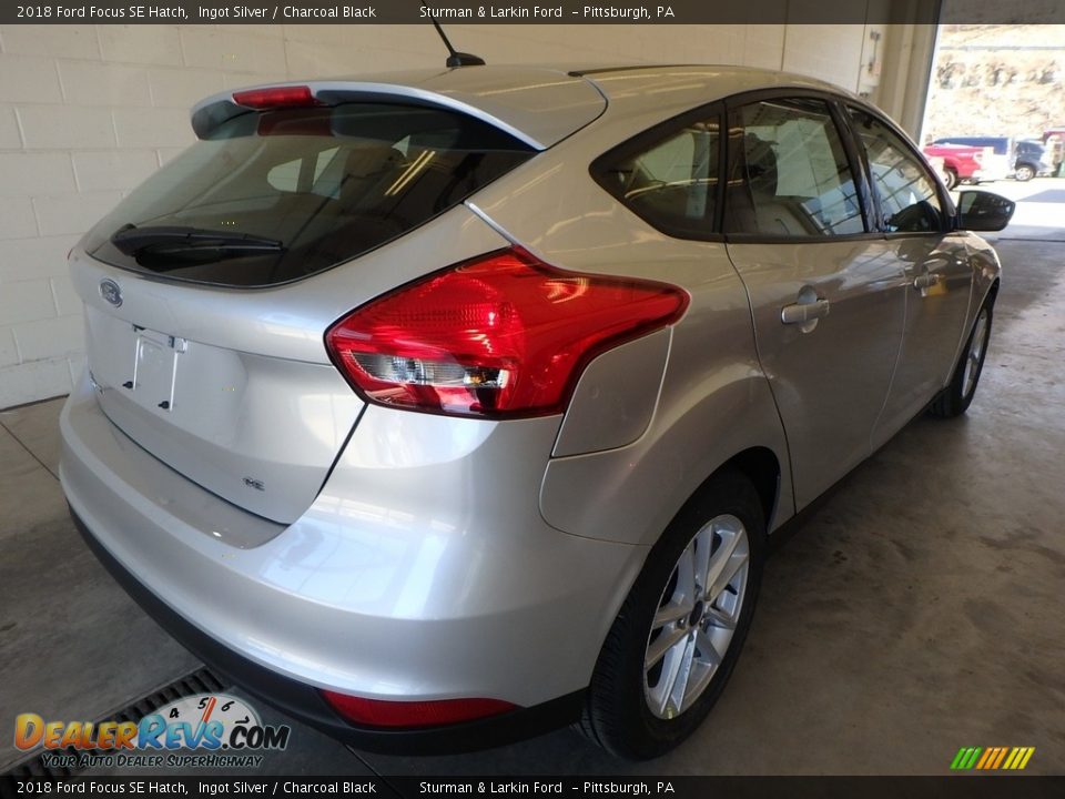 2018 Ford Focus SE Hatch Ingot Silver / Charcoal Black Photo #2