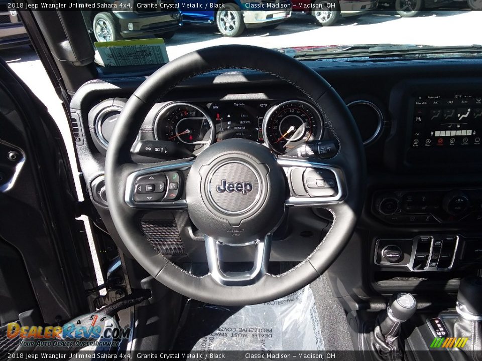 2018 Jeep Wrangler Unlimited Sahara 4x4 Granite Crystal Metallic / Black Photo #8