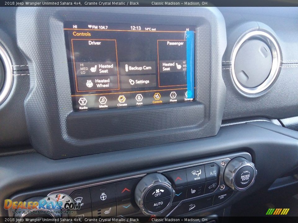 2018 Jeep Wrangler Unlimited Sahara 4x4 Granite Crystal Metallic / Black Photo #12