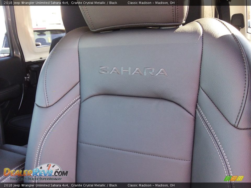 2018 Jeep Wrangler Unlimited Sahara 4x4 Granite Crystal Metallic / Black Photo #14