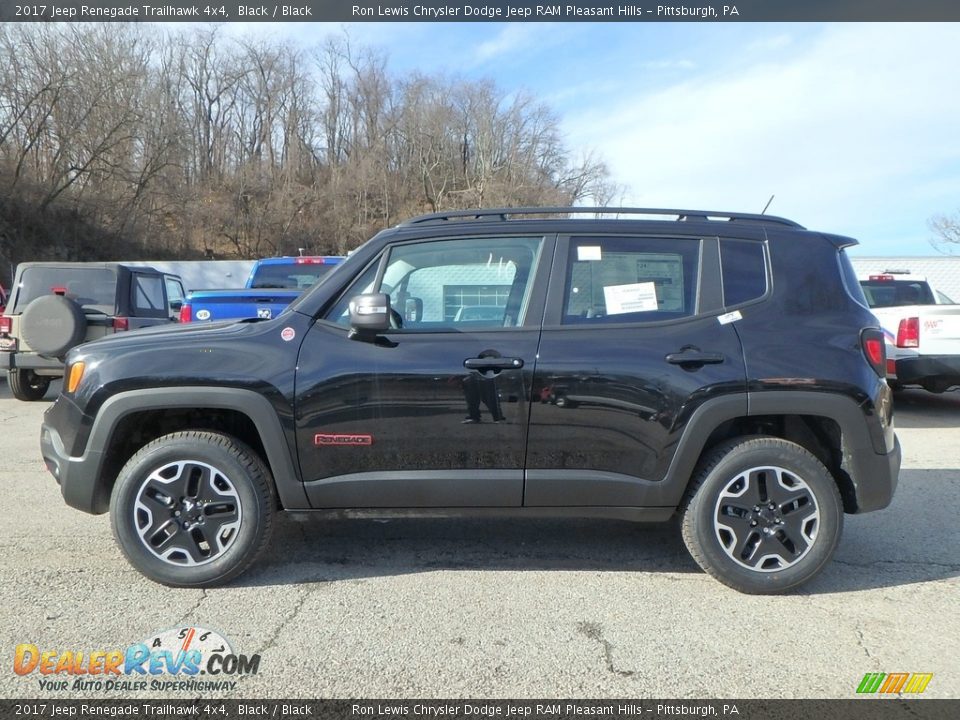 2017 Jeep Renegade Trailhawk 4x4 Black / Black Photo #2