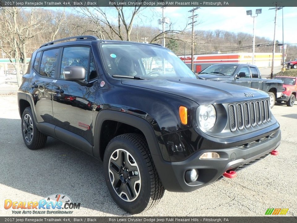 2017 Jeep Renegade Trailhawk 4x4 Black / Black Photo #7