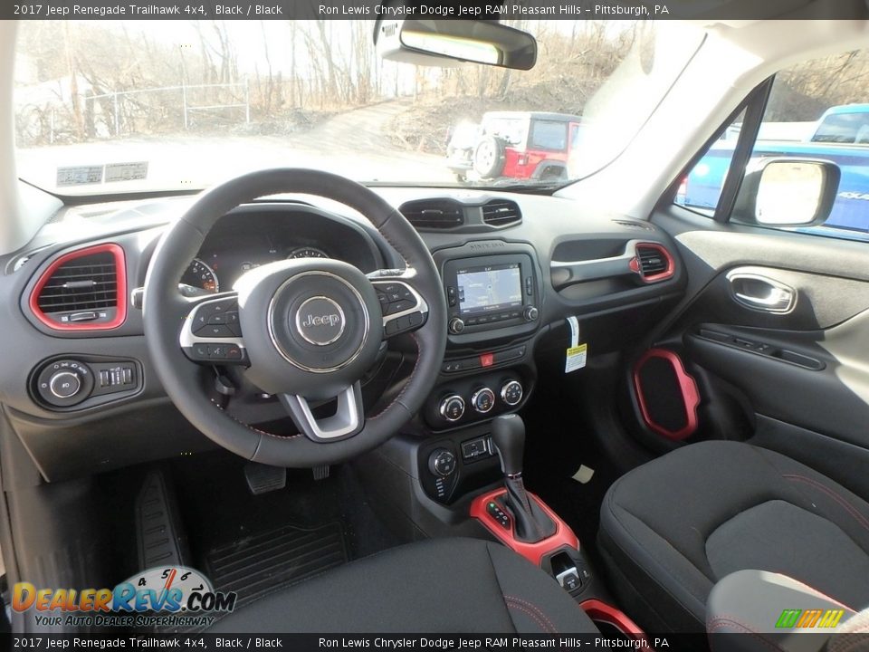 2017 Jeep Renegade Trailhawk 4x4 Black / Black Photo #12